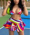 Multicolor Tennis Skirt 2 pc set